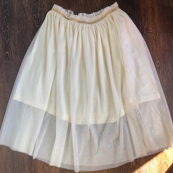 Fab Kids cream & gold sparkly skirt size XXL(14/16) - Picture 1 of 5